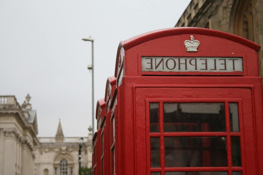 Кеймбридж, телефон, червен, телефонна кутия, Англия, британски, общуване, обадете се, кабина, кутия, Английски