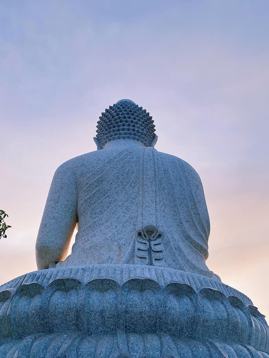 Buda, Tayland, meditasyon, şafak, heykel, seyahat, turizm, gökyüzü, din, tinsellik, kültürler