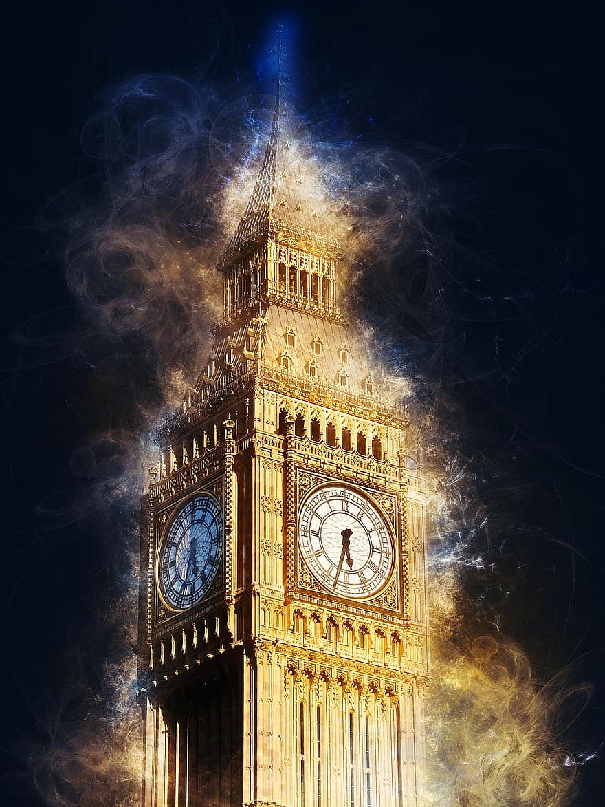ساعة بج بن ، قصر ويست مينستر ، لندن ، إنكلترا ، المملكة المتحدة ، البرلمان