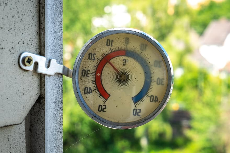 temperatura, termometr, ciepło, pogoda