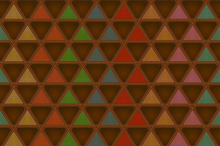bakgrund, färgrik, triangel