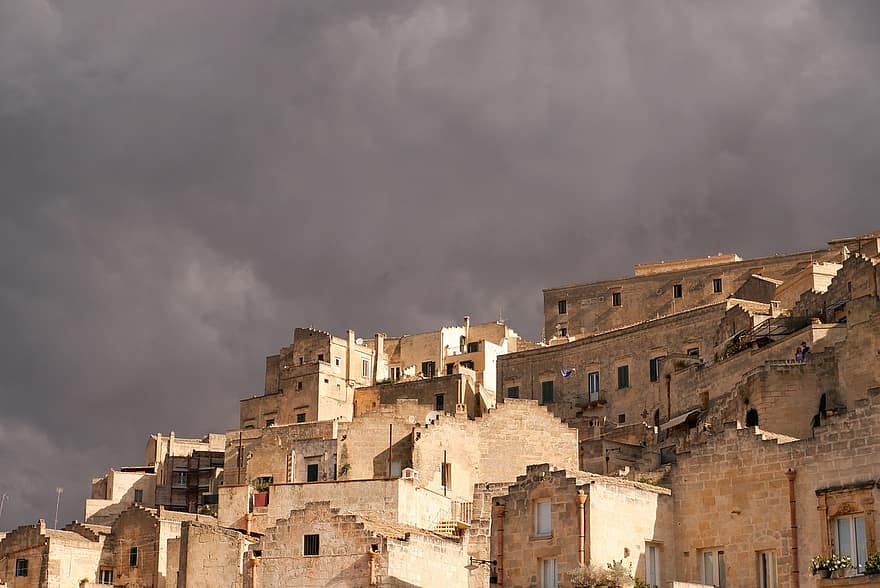 Matera, gade, landsby, Italien, by, arkitektur, gammel, kulturer, bygning udvendig, bybilledet, berømte sted
