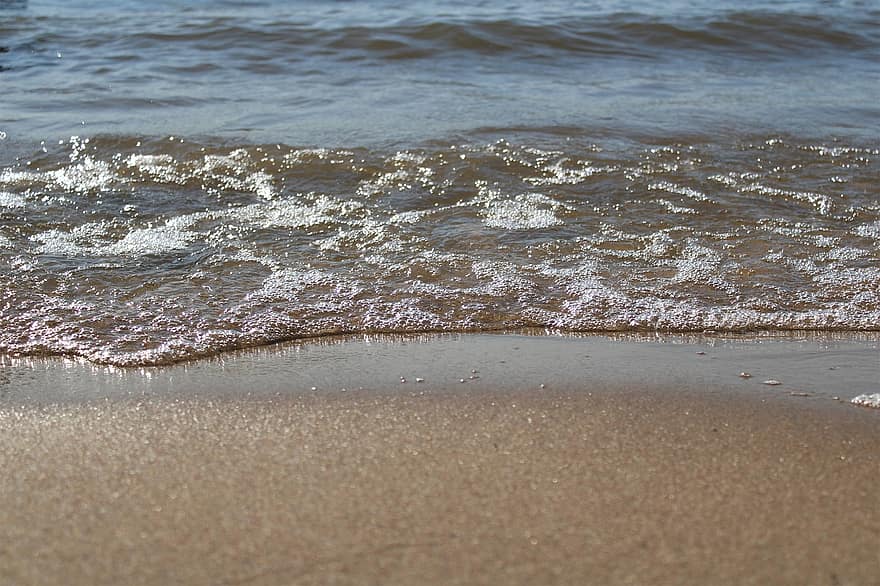 Wellen, Strand, Wasser, Sand, See, Meer, Ozean, Sommer-, Welle, Küste, Hintergründe