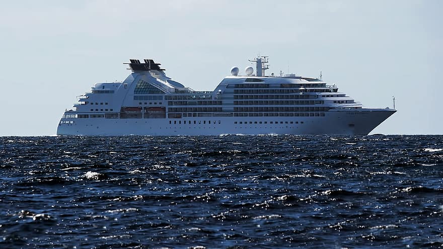 Seabourn-Quest, Kreuzfahrtschiff, Marine, Luxus, Schiff, Wasserfahrzeug, Transport, Wasser, Reise, Blau, Urlaube