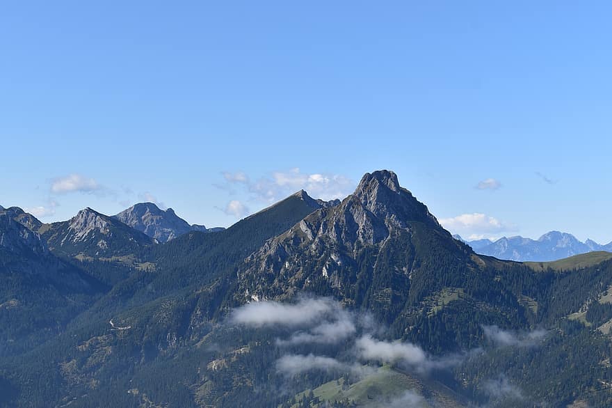 montañas, Aggenstein, Alemania, Allgäu, naturaleza, baviera, paisaje, Pfronten, Alpes, país de montaña