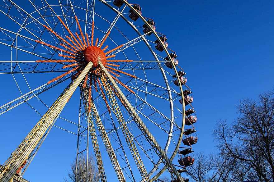 Ferris Wheel, Park, Ride, Attraction, Amusement