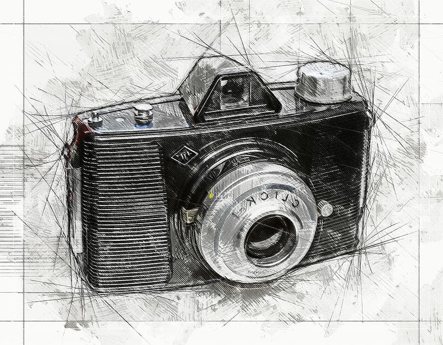 камера, Фото, Agfa, нажмите я, изображений, запись, горка, объектив, вспышка, старый, аналоговый