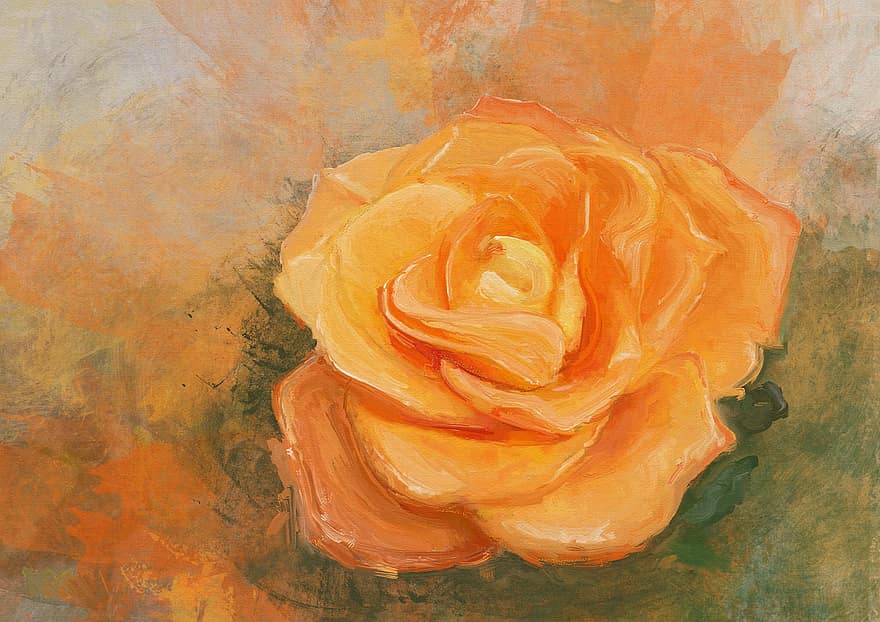 Rose, Paint, Art, Painting, Floral, Flower, Spring, Mother, Watercolor, Bloom, Leaf