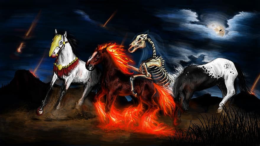 Apocalypse, paarden, ruiters