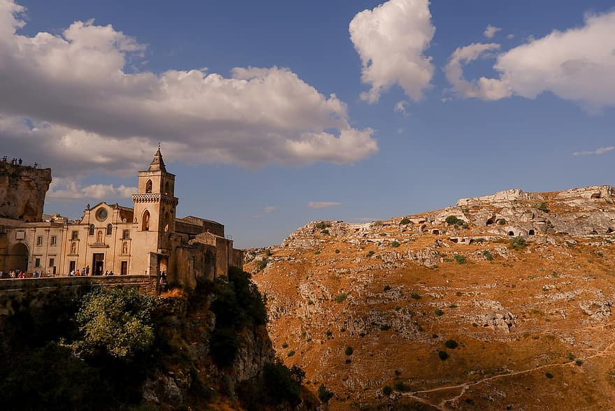 Matera, Street, Village, Italy, City, architecture, famous place, religion, cultures, old, christianity