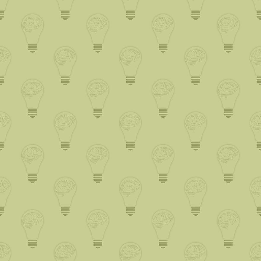 Light Bulbs, Brains, Design, Bulbs, Pattern, Seamless, Brain, Mind, Mindset, Mental, Psychology