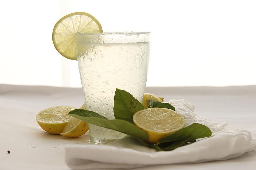 레몬 에이드, 음주, 유리, 레몬, 과일, 감귤류, 마실 것, 원기 회복, 물