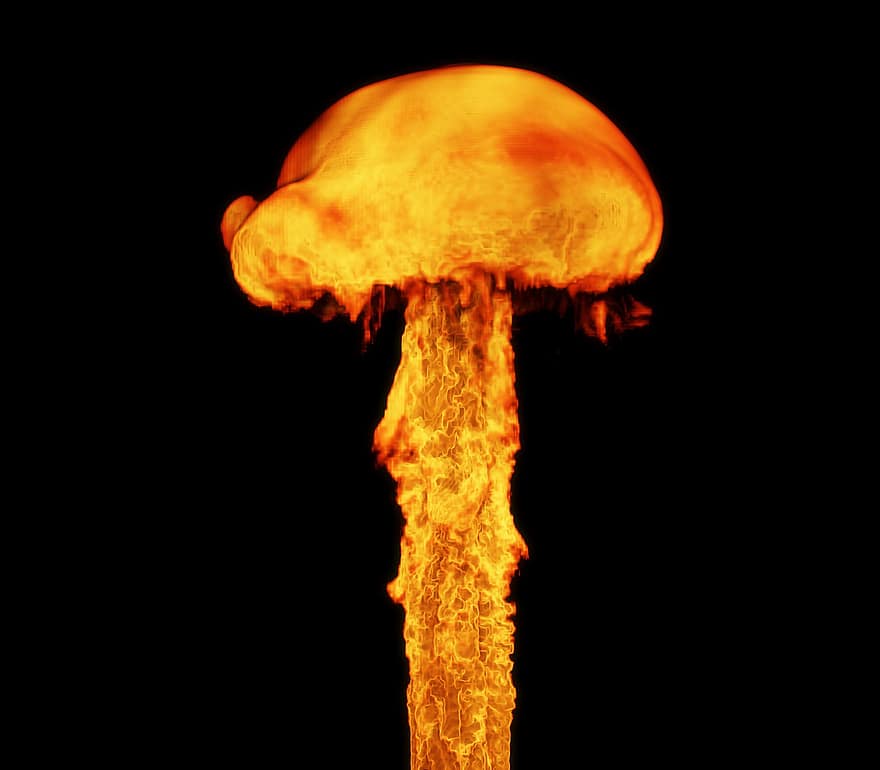Explosion, Fire, Bomb, Smoke, Destruction, Nuclear, Hydrogen, Atom, Atomic, War, Mushroom Cloud