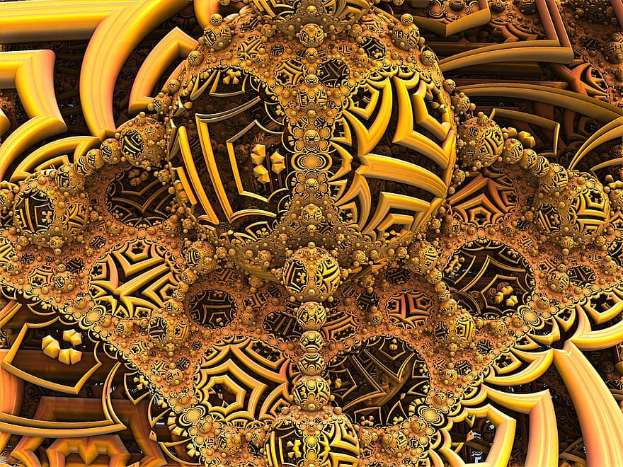 fractal, hacer, 3d, surrealista