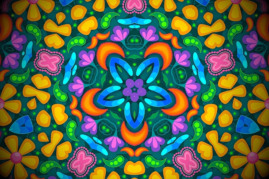 Mandala, fundal, model, floare, ornament, tapet, decor, decorativ, simetric, colorat