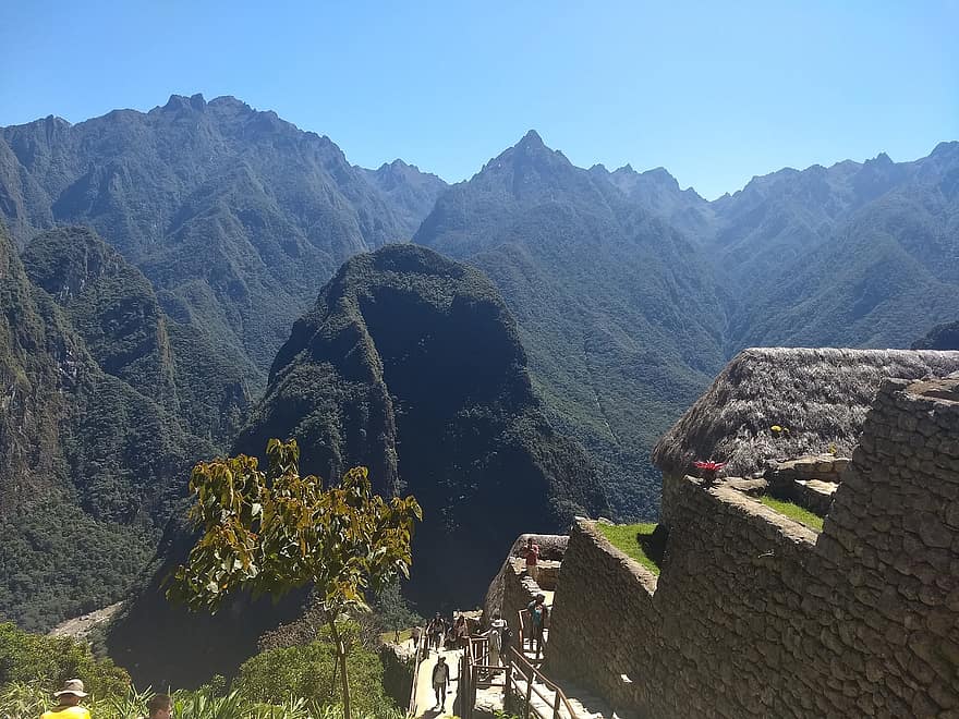Machu Picchu, Berge, Ruinen, Zitadelle, Cuzco, Anden, Landschaft, Gebirge, Natur, Touristenattraktion, inca