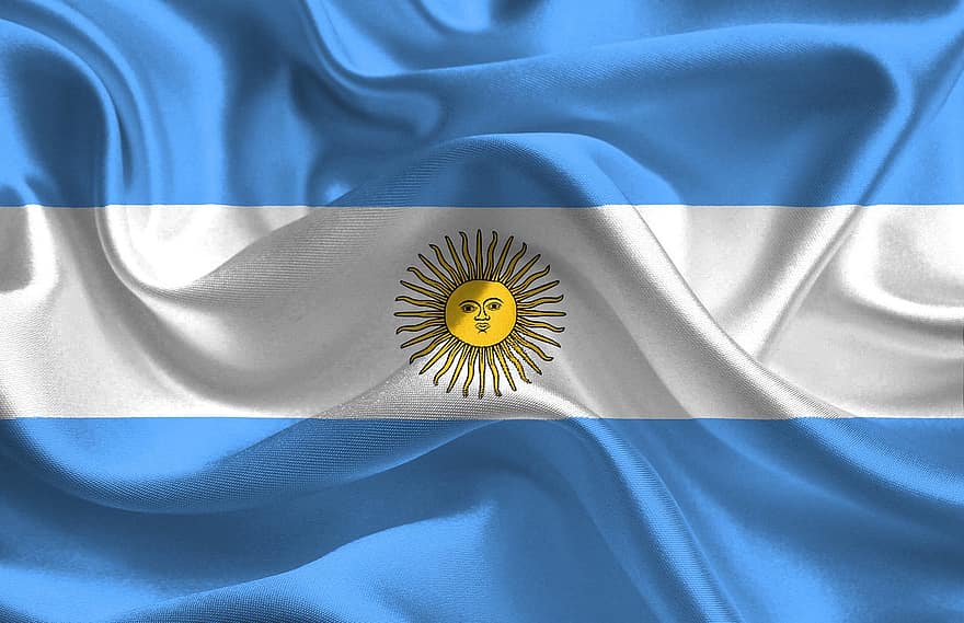 Argentine, drapeau, nationale, drapeau argentin, celeste, pays, bleu clair et blanc, albiceleste, symbole, Soleil, jaune