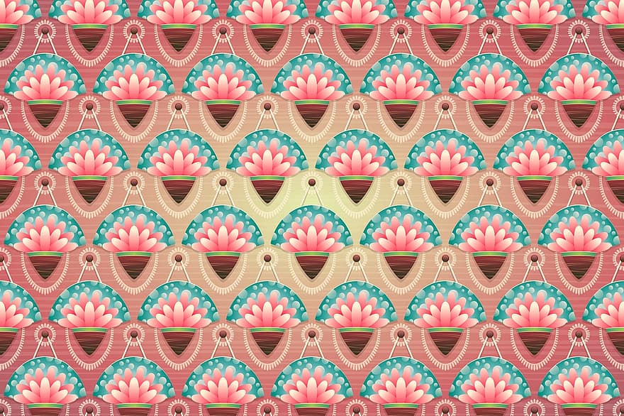 Background, Floral, Pattern, Dusty Pink