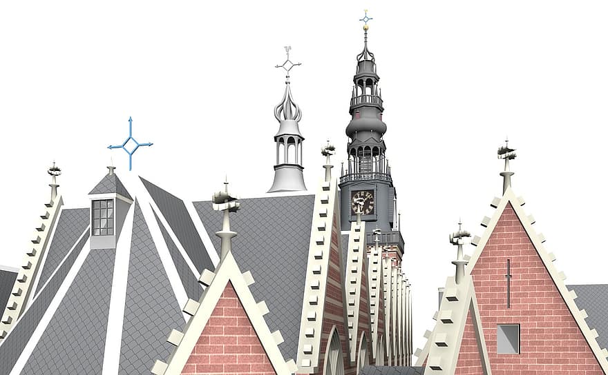 oude, kerk, amsterdam, Arsitektur, bangunan, gereja, tempat-tempat menarik, secara historis, turis, daya tarik, tengara