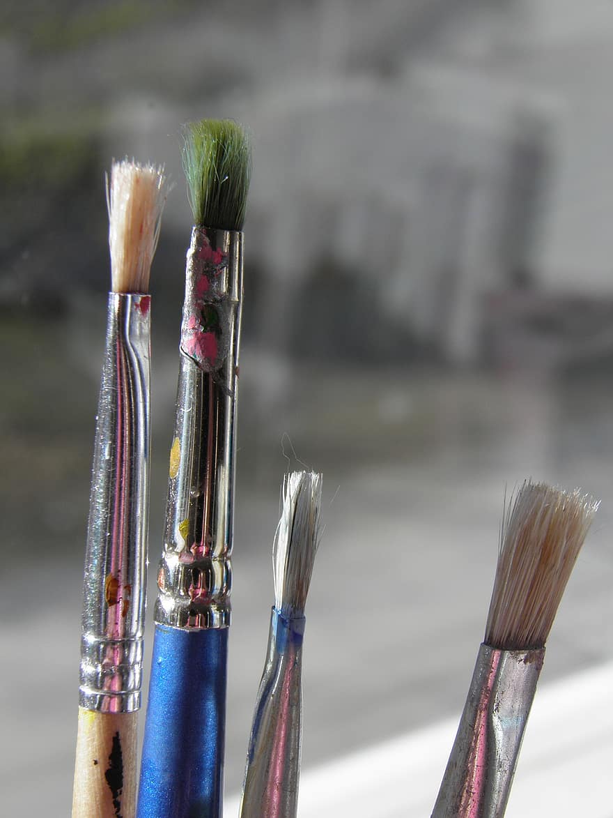 cepillo, Cepillo de pintura, pintar, herramienta, artístico, Art º, Suministros para artistas