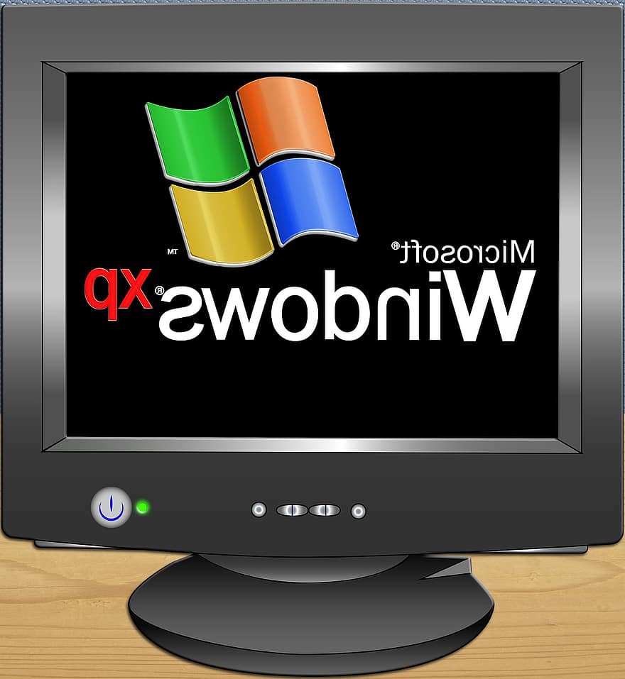 monitor, crt, Vintaje, starý, Windows XP, Katodový paprsek, ks