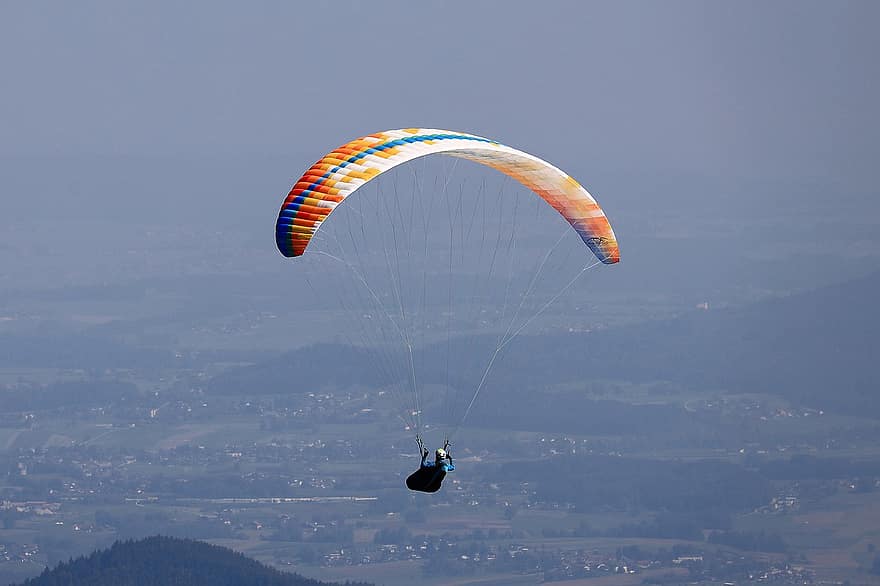 himmel, aktivitet, svæve, svævefly, paraglider, paragliding, glide, adrenalin, eventyr, modig, udfordring