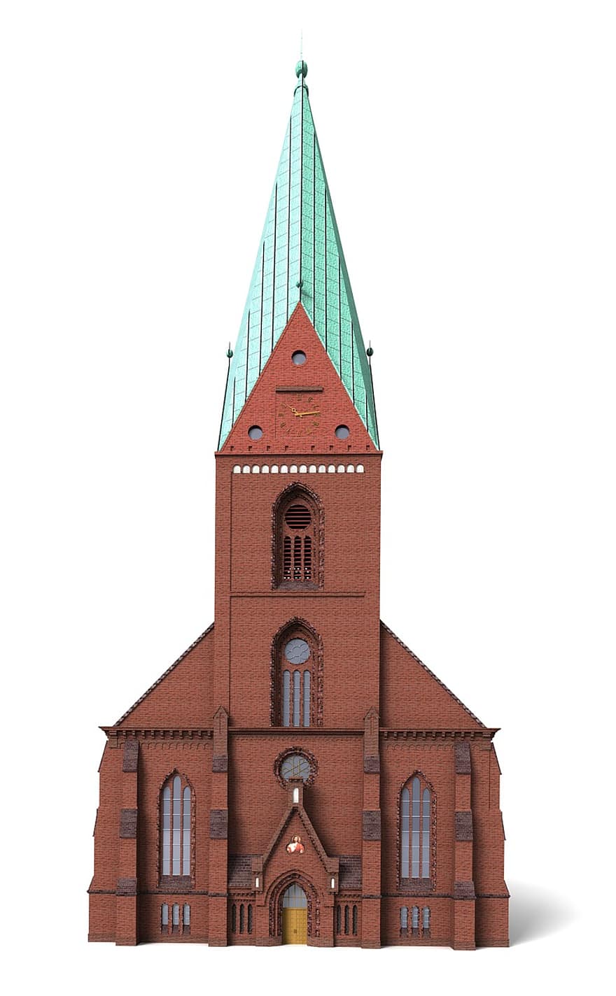 Chiesa, Kiel, costruzione, Luoghi di interesse, storicamente, turisti, attrazione, punto di riferimento, facciata, viaggio, città
