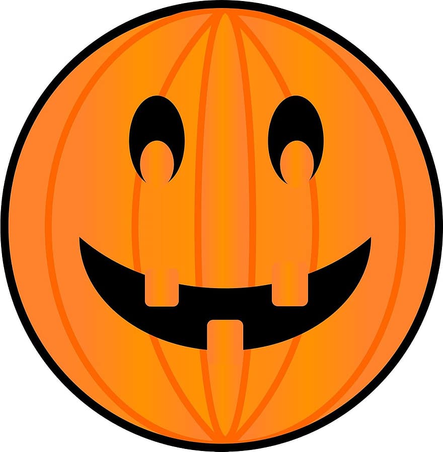 halloween, pompoen, oranje, gelukkig, gezicht, symbool, icoon, iconische, pret, grappig, Halloween pompoen