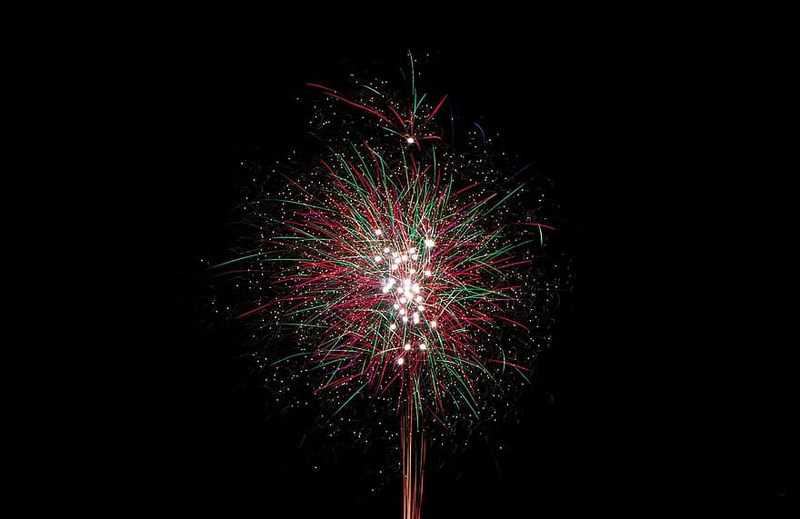 focuri de artificii, scântei, noapte, explozie, strălucire, seară, noaptea, partid, divertisment, explodează, celebrare
