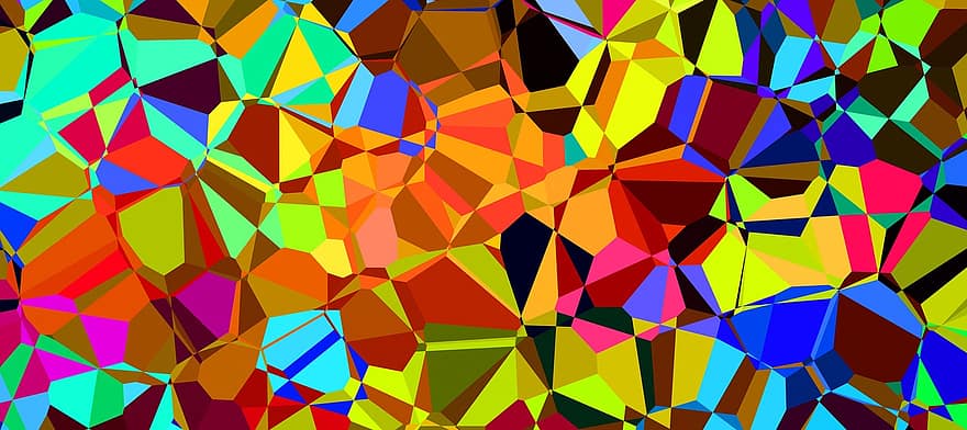 kleurrijk, kleur, prisma, chromatisch, regenboog, low-poly, veelhoek, driehoeken
