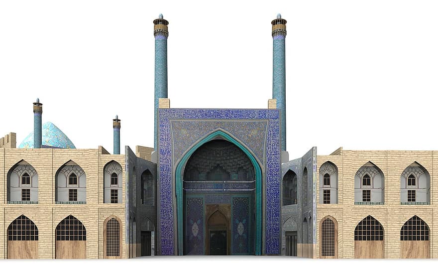 Kongemoskeen, Isfahan, iran, bygning, steder af interesse, historisk, turister, attraktion, milepæl, facade, rejse