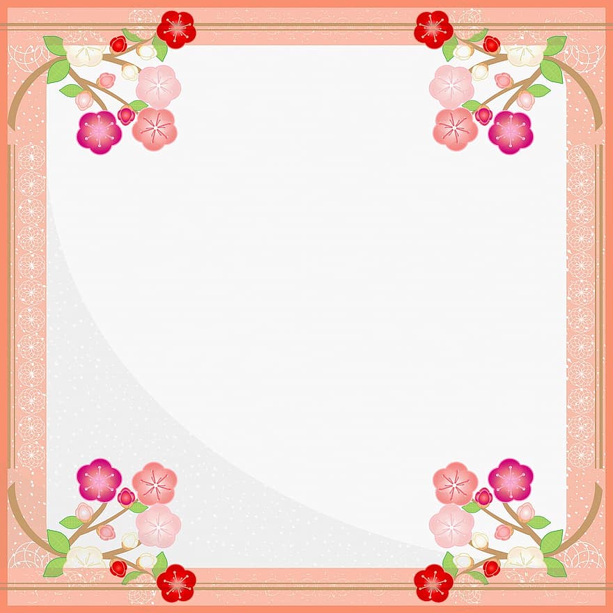 Sakura digitaal papier, kersenbloesems, roze, Japans, sakura, bloemen, de lente, bloeien, natuur, tak, kers-
