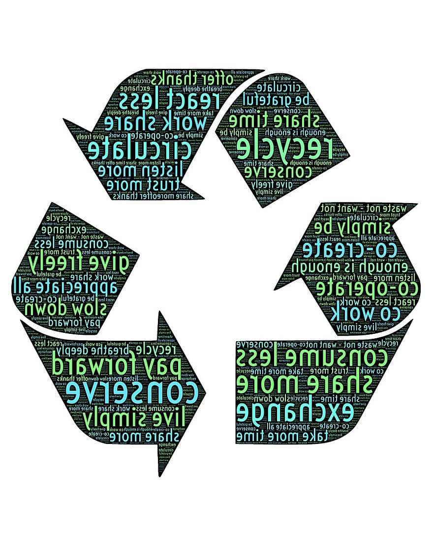 переробити, Рециркуляція, поділитися, навколишнє середовище, символ, екологічний, щедрість, стійкий, поновлювані, збереження, переробка