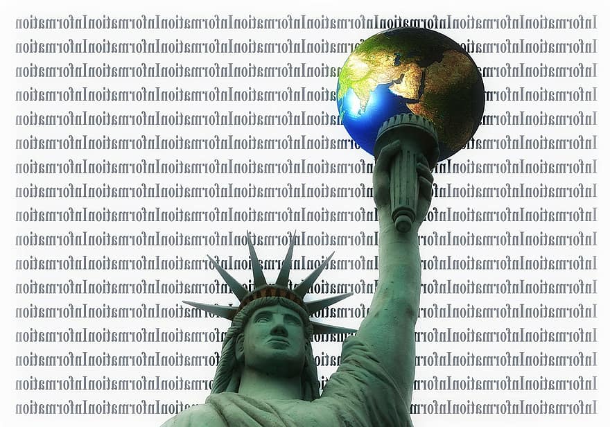 自由の女神、記念碑、マンハッタン、像、ニューヨーク、ニューヨーク市、シティ、ドム、地球、世界、世界の権力