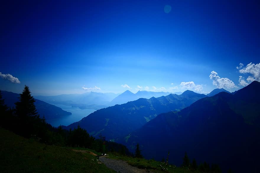 Mountains, Summit, Alpine, Summer, Sky, Scenic, Dusk, Nature