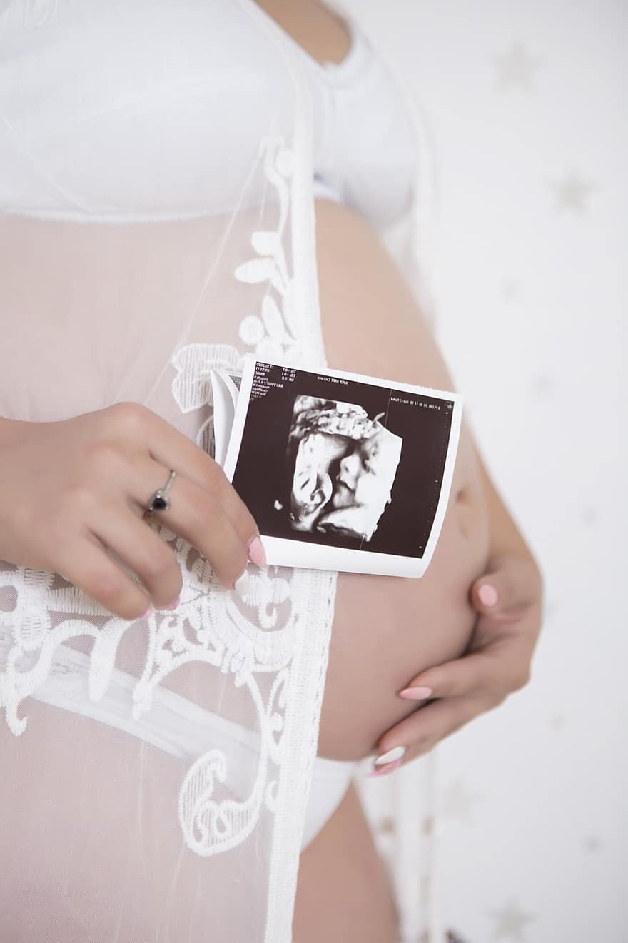 graviditet, mor, Foto, Sonogram, bild, fotografera, moderskap, gravid, bebis, mage, kvinna