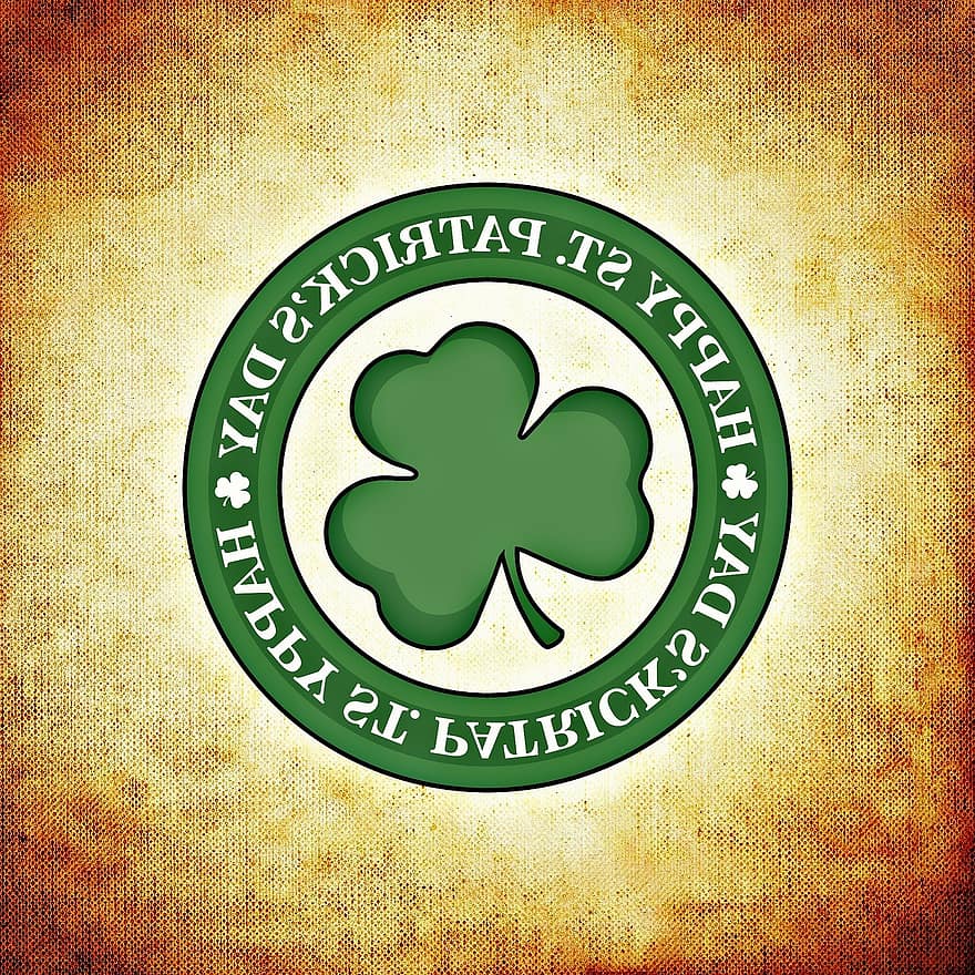 irländsk, St Patricks Day, irland, fyrklöver, tur, lycklig charm