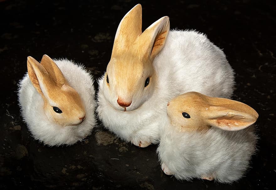 velikonoční, králičí, postava, dekorace, velikonoční zajíčky, zvířat, králíčky