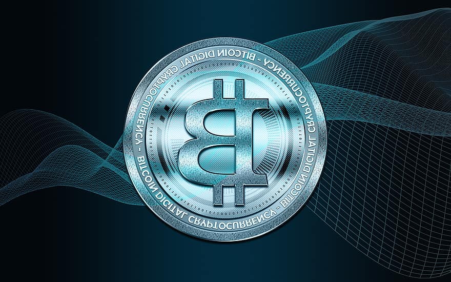 Bitcoin, cryptocurrency, blockchain, krypto, penge, betalingsmiddel, finansiere, mønt, digital, virtuel, forretning
