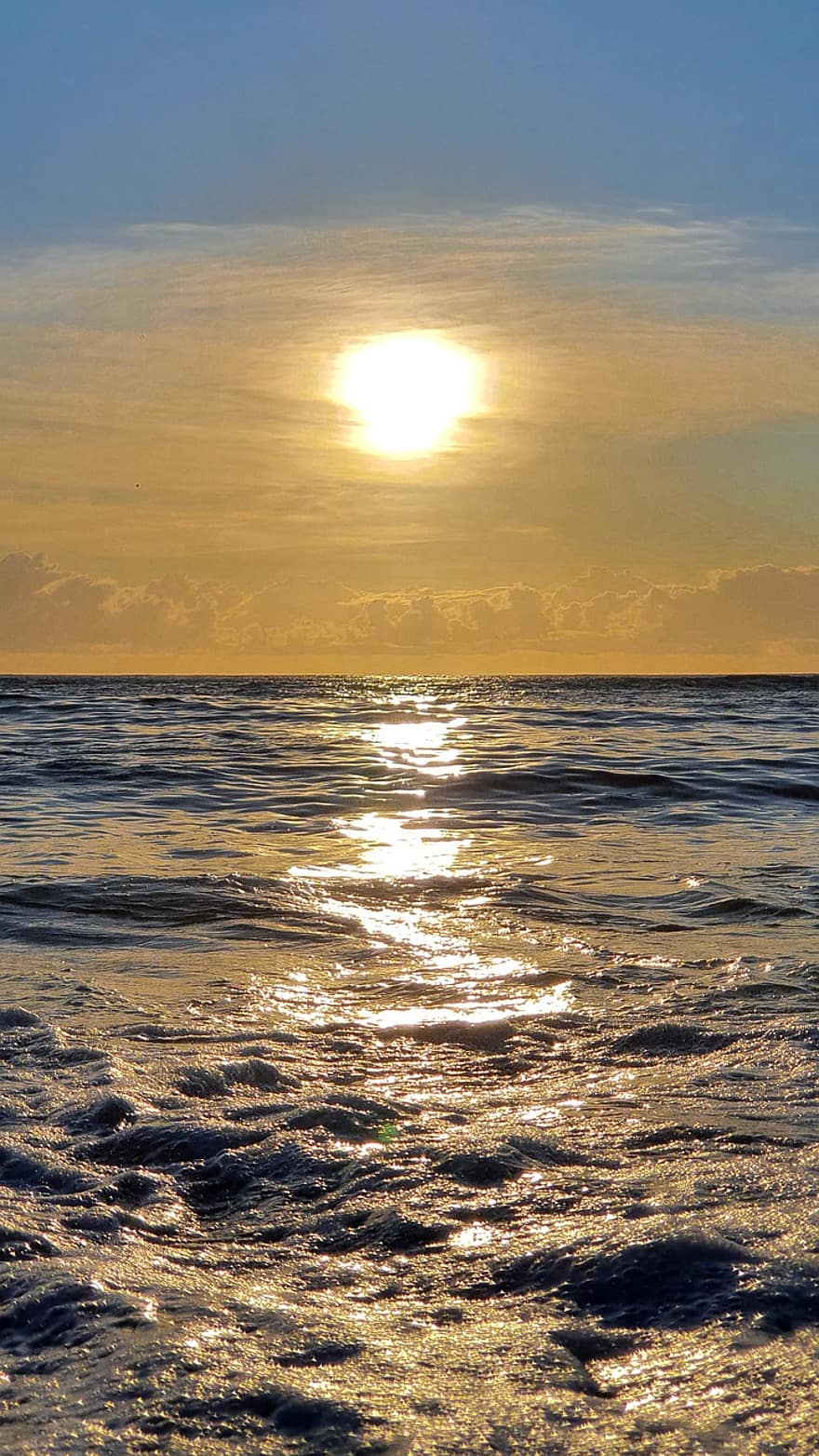 zonsopkomst, zee, golven, zonsondergang, oceaan, water, zeegezicht, natuur, grote Oceaan, zon, zonlicht