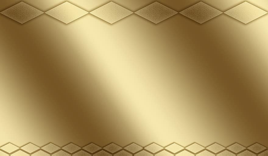 Background, Gold, Frame, Diamonds, Pattern, Metal, Noble, Course, Ornament, Modern, Golden Yellow