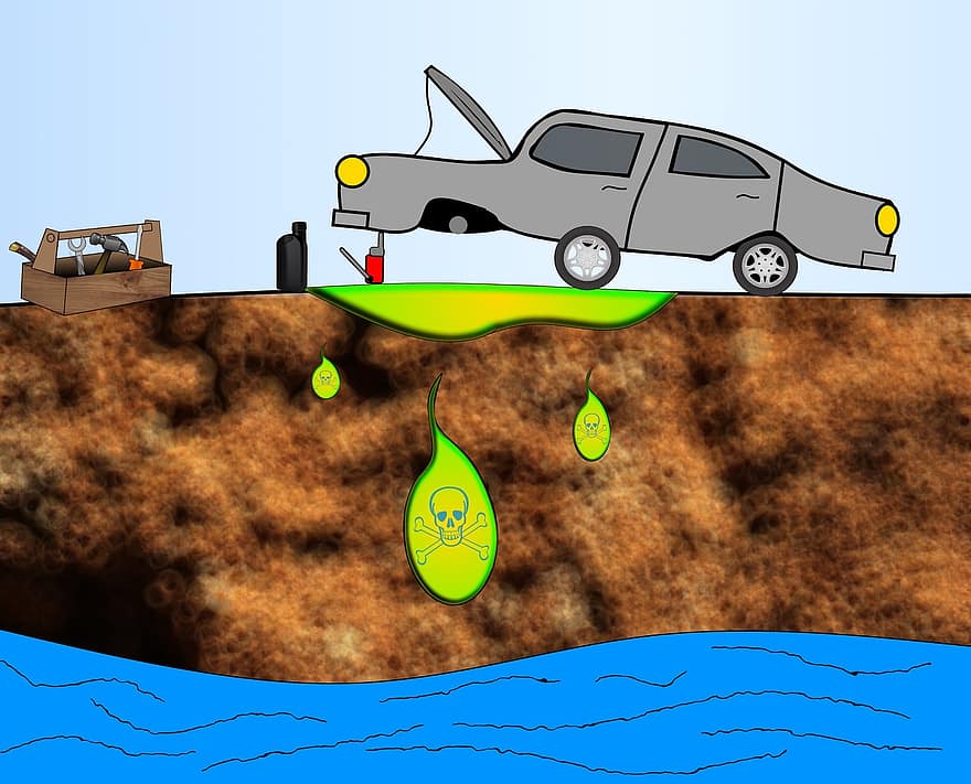 заобикаляща среда, замърсяване, престъпление, природа, подземни води, масло, опазване на природата, ремонт на автомобили, смяна на масло, Автоматичен