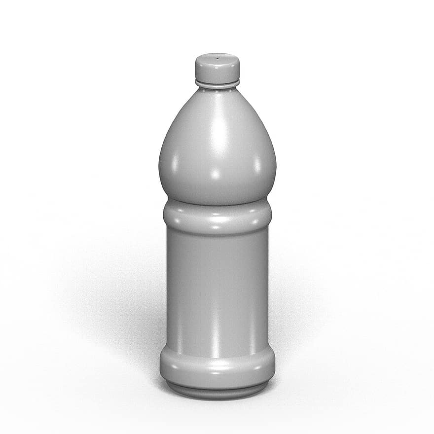 botella, envase, mascota, Bosquejo, blanco, embalaje, tridimensional, 3d