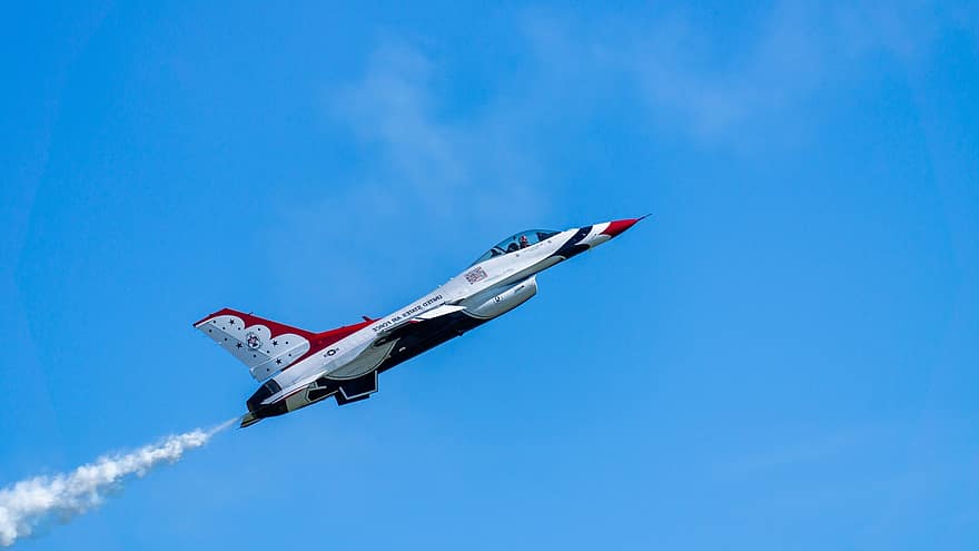 F-16, самолет, въздушно шоу, полет, изтребител, сокол, гръм от ясно небе, струя, военен, въздушни сили, ние въздушни сили