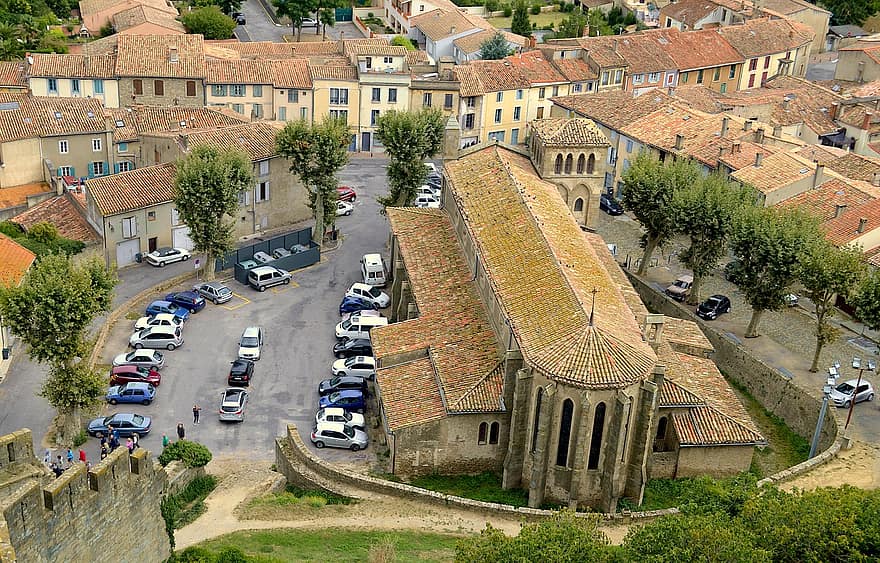 France, Church, In Advance, Square, Arrangement Of Houses, architecture, famous place, cityscape, christianity, history, roof