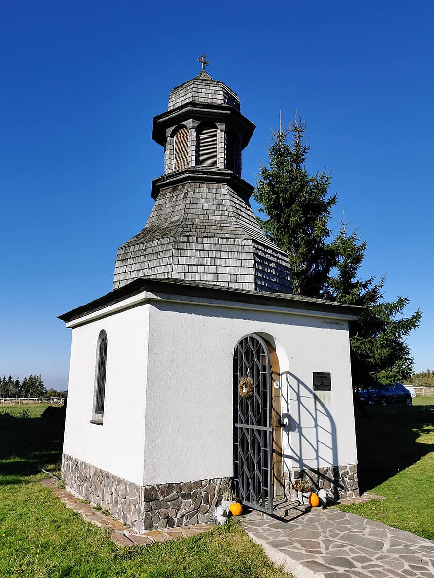 Lesná, Chapel, Nová Ves V Horách, Ore Mountains, Building, To Travel, Tourism, Mountain Neudorf, Ládunk, Seiffen, christianity