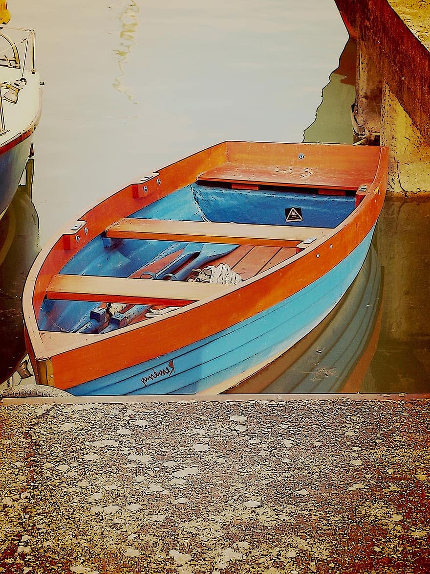 Boot, Wasser, Teil, Stimmung, romantisch