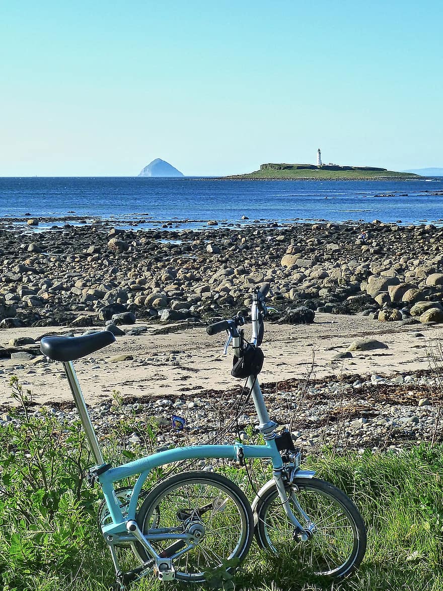 Bike, Adventure, Coast, Travel, Bicycle, Activity, Island, summer, blue, landscape, water