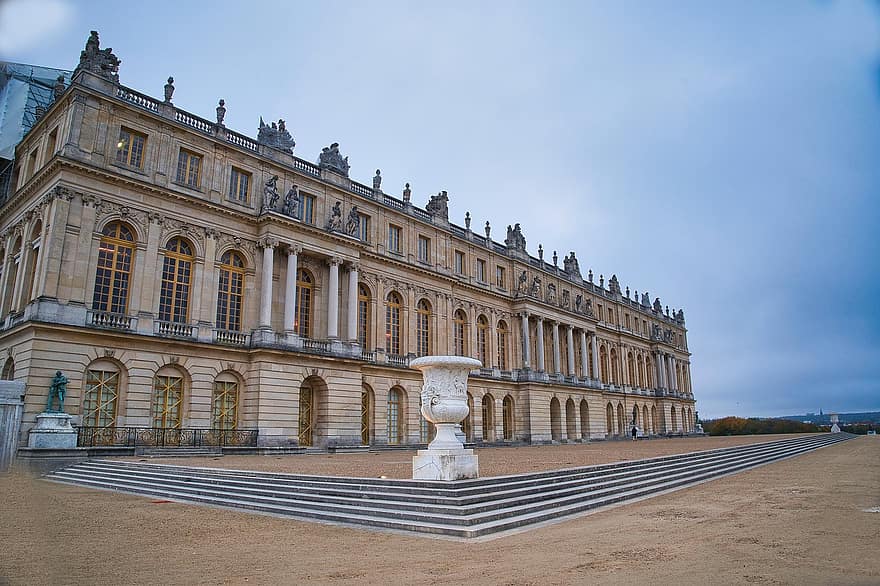 Versailles, slot, arkitektur, facade, palads, historisk, turistattraktion