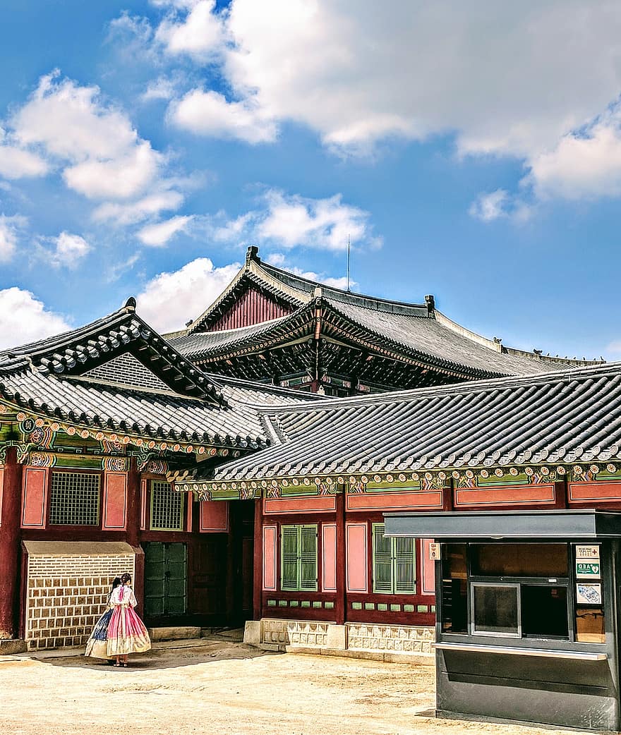 koreansk, arkitektur, seoul, Korea, bygning, milepæl, Asien, by, rejse, by-, traditionel